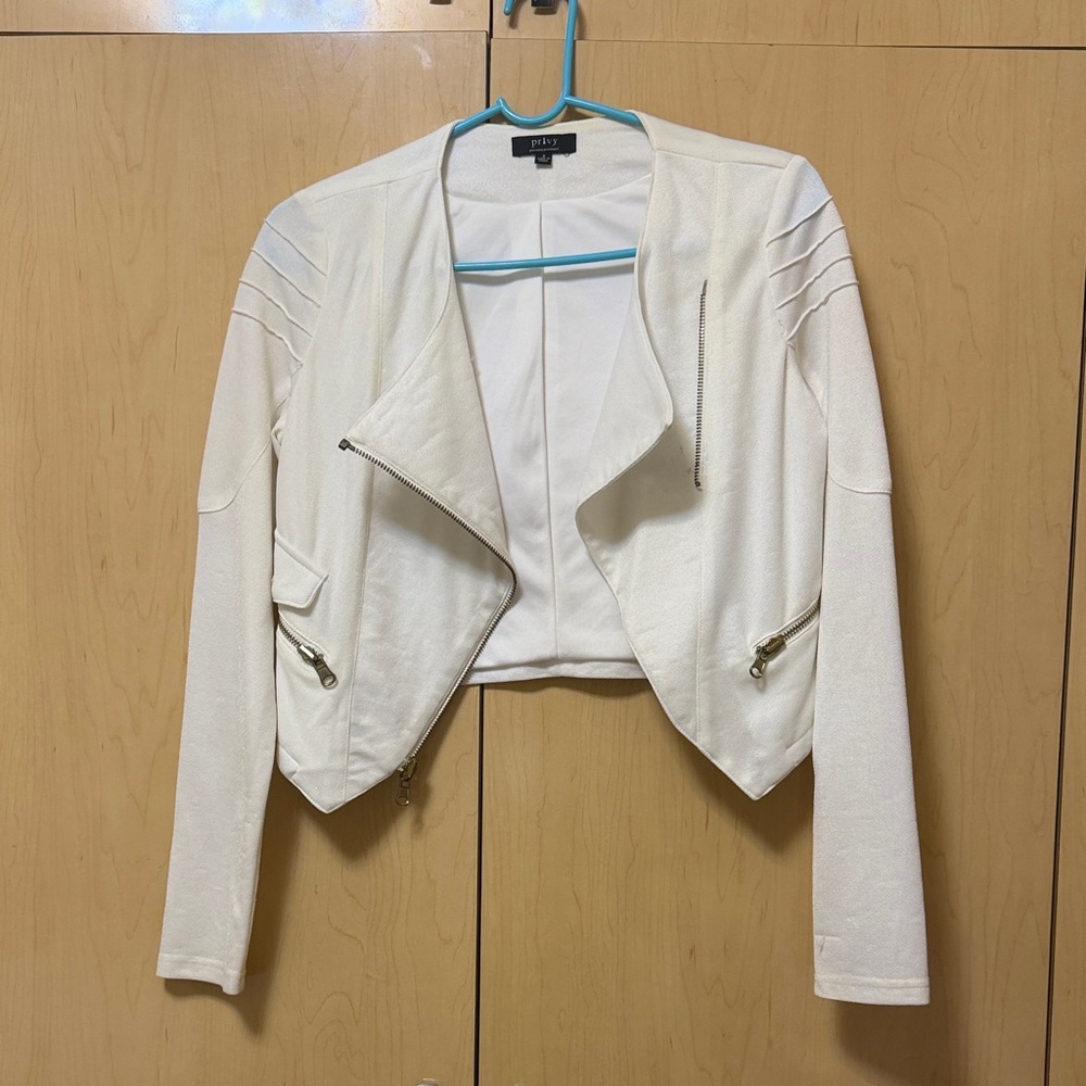 Privy Ivory Cropped Jacket